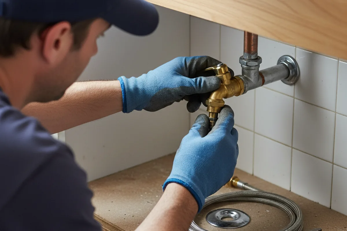 Shutoff valve and fitting work during Repiping in North Las Vegas